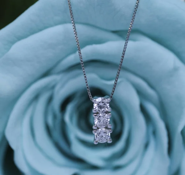 bride diamond necklace with diadem worn solitaire