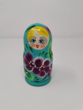 matryoshka doll with various elements isolated