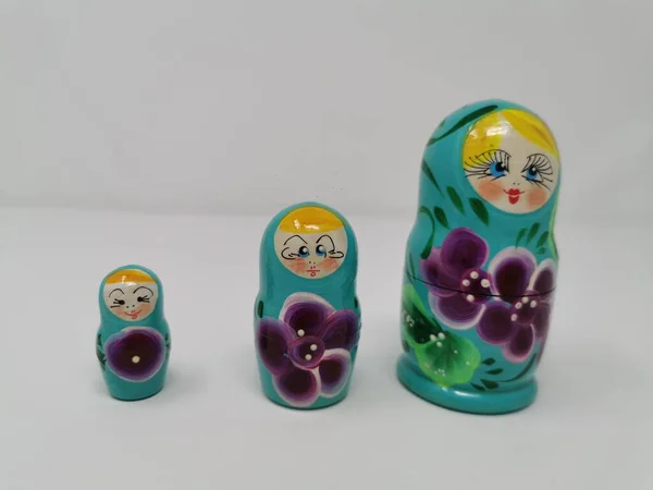 matryoshka doll with various elements isolated