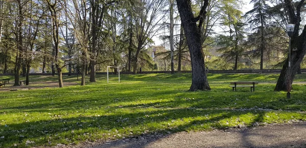 Schöner Spaziergang Auf Dem Fluss Crostolo Reggio Emilia Stadtzentrum Ziegenpark — Stockfoto