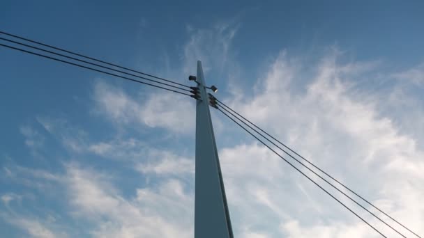 Brücke Über Den Fluss Secchia Sassuolo Modena Mit Holzsteg Bei — Stockvideo