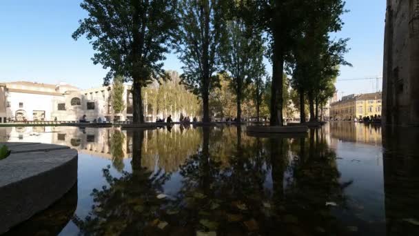 Parma Stadtzentrum Palazzo Della Pilotta Und Park Panorama — Stockvideo