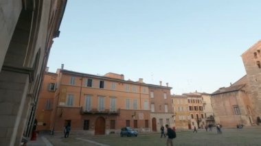 Parma Şehir Merkezi Duomo ve Battistero Panorama