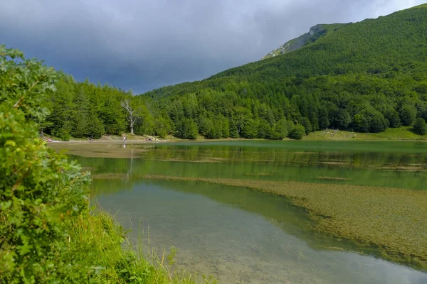 Ventasso Reggio Emilia Horské Jezero Kopec Krásném Slunečném Dni — Stock fotografie