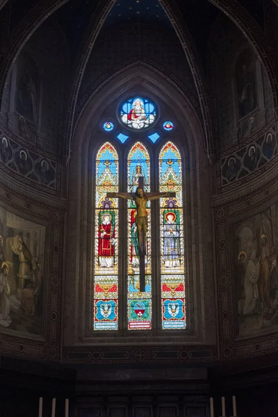 Église Intérieure Gubbio Perugia Umbria Ville Médiévale Dans Journée Ensoleillée — Photo