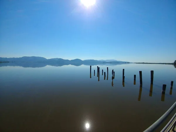 Panorama Dari Torre Del Lago Puccini Viareggio Lucca Massaciucoli Lake — Stok Foto