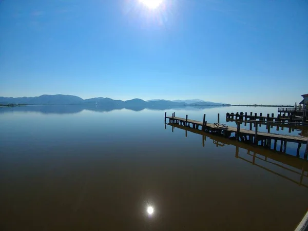 토레델라고 Torre Del Lago 파노라마 Panorama Viareggio Lucca Massaciucoli Lake — 스톡 사진