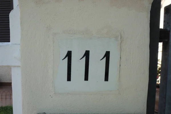 Símbolo de número italiano cívico de casa 111 — Fotografia de Stock