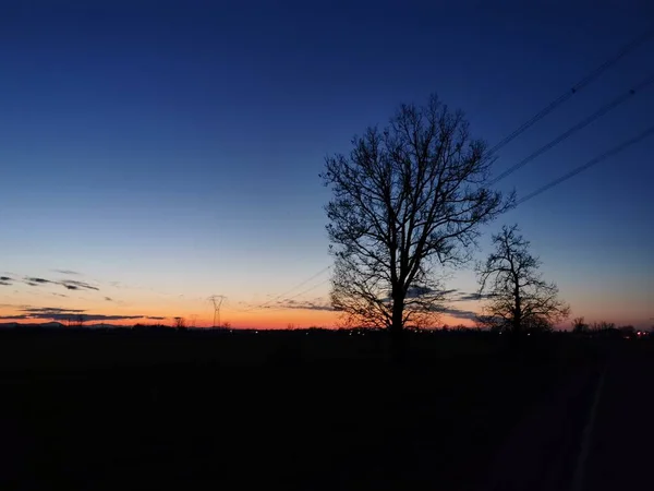 Ένα Ηλιοβασίλεμα Στο Βάθος Υψηλής Ποιότητας Φωτογραφία — Φωτογραφία Αρχείου