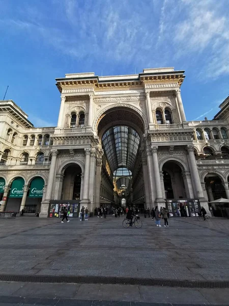 Milánó Bejárata Garibaldi Galéria Üres Karantén Kezdete — Stock Fotó
