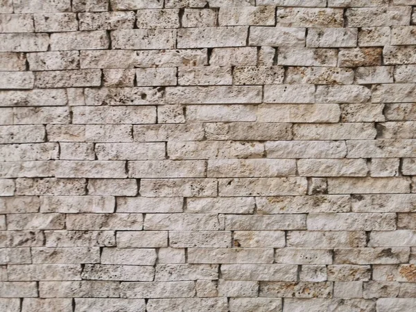 Old Stone Wall Brick Pattern Background Sunny Day — Stock Photo, Image