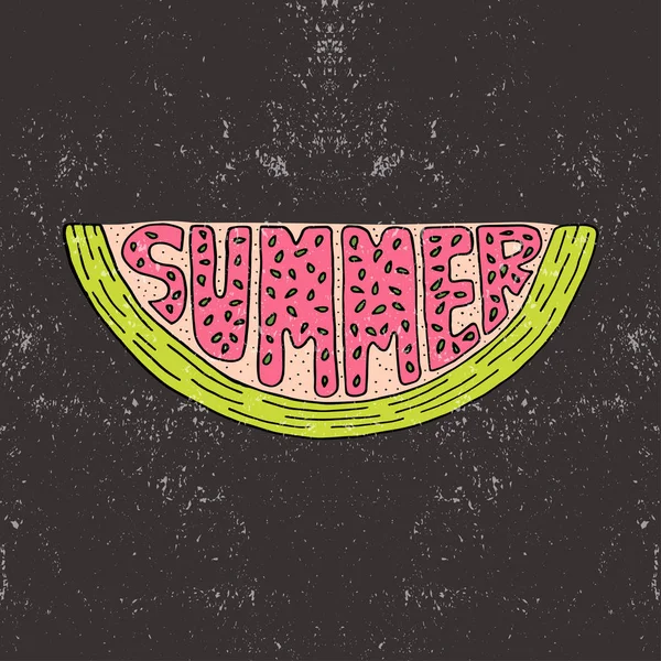 여름 단어와 고유 글자 포스터. — 스톡 벡터