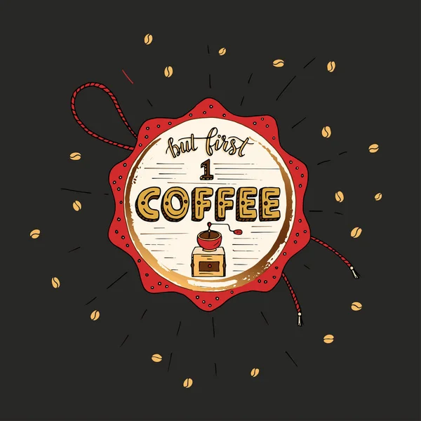 Мальований плакат для написання COFFEE . — стоковий вектор