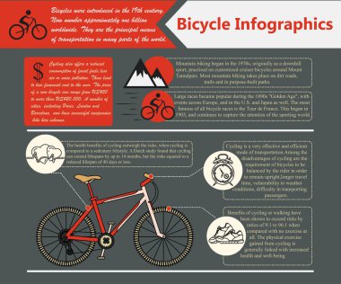 Bike infographic. Vector illustration. clipart