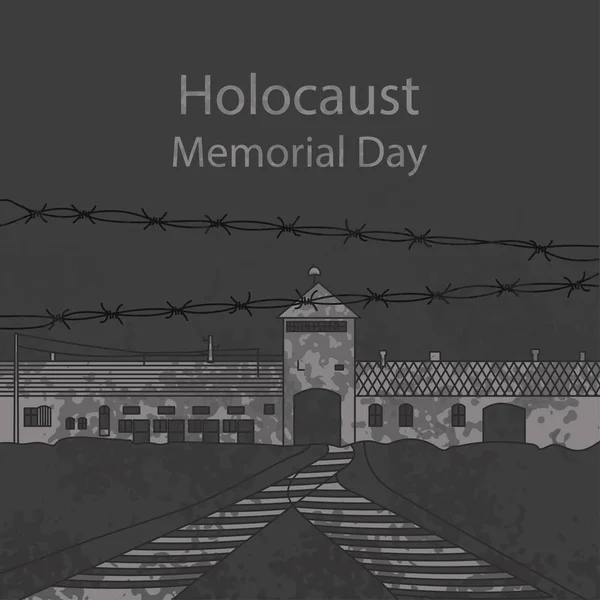 Día conmemorativo del Holocausto — Vector de stock