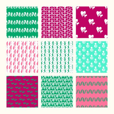 9 kümesi tarz, son el çekilmiş kesintisiz dokular.