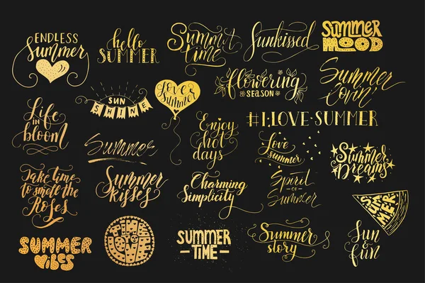 25 vektör el büyük paket yaz tırnak çizilmiş. Mürekkep ve fırça kalemi ile el yazısı.