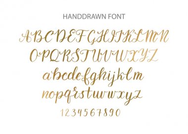 Handdrawn vektör komut dosyası yazı tipi. Fırça stil dokulu hat cursive yazı.