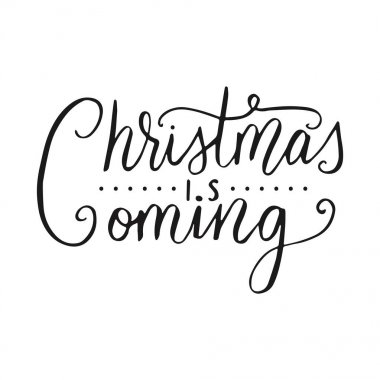 Neşeli Noel yazı tipografi. Kış handdrawn yazı ile el yazısı metin tasarım. Mutlu yeni yıl tebrik kartı dekorasyon.