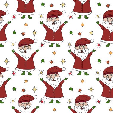 Noel Dikişsiz desen vektör.