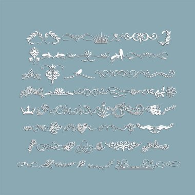 Davetiyeler, afiş, poster, posterlerini açmaları, rozetleri veya Logotype için Vintage öğelerin seti.