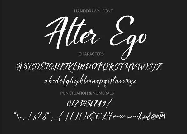 Alfabeto tipografico per i tuoi disegni logo, carattere tipografico, banner web, biglietto, invito al matrimonio . — Vettoriale Stock