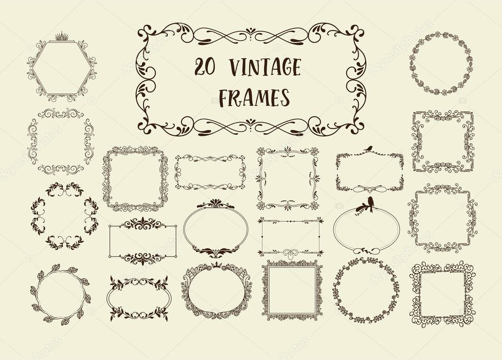 Set of Vector Vintage Elements.