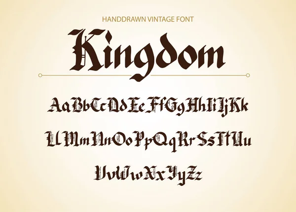 Blackletter Gotik komut dosyası çizilmiş yazı tipi.