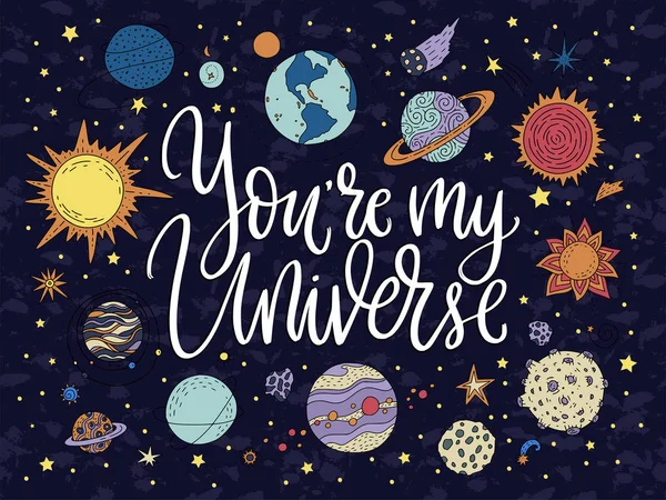 Handdrawn yazı alıntı gökada resimler.