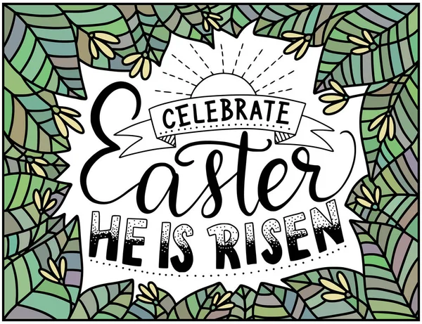 Easter vector lettering card. — Stock Vector