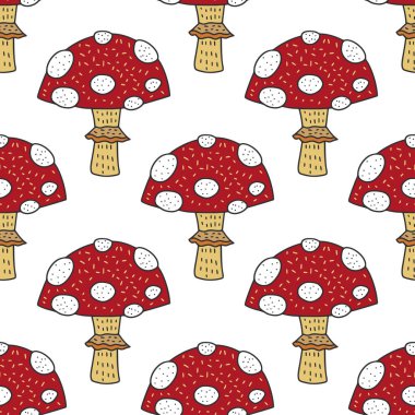 Sorunsuz vektör orman desen şirin renkli resimler.