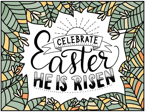 Easter vector lettering card. — Stock Vector