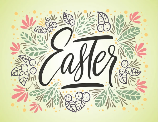 Easter vector lettering card. — Stock Vector