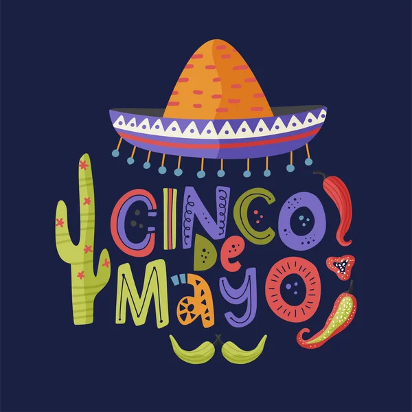Cinco de mayonez vektör kartı.