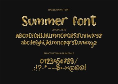 El çizimi vektör yazı tipi.