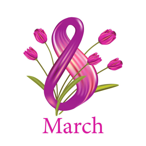 8 March greeting card.