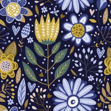 Kusursuz vektör çiçek deseni.