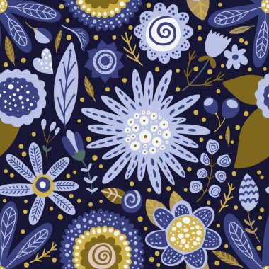 Kusursuz vektör çiçek deseni.