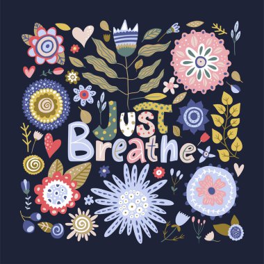 Çiçek rengi vektör harfleri.