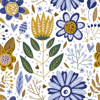 Kusursuz vektör çiçek deseni.