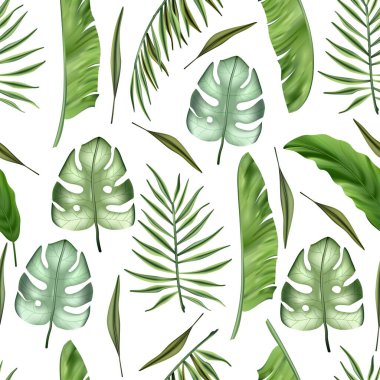 Tropikal palmiye desenleri.