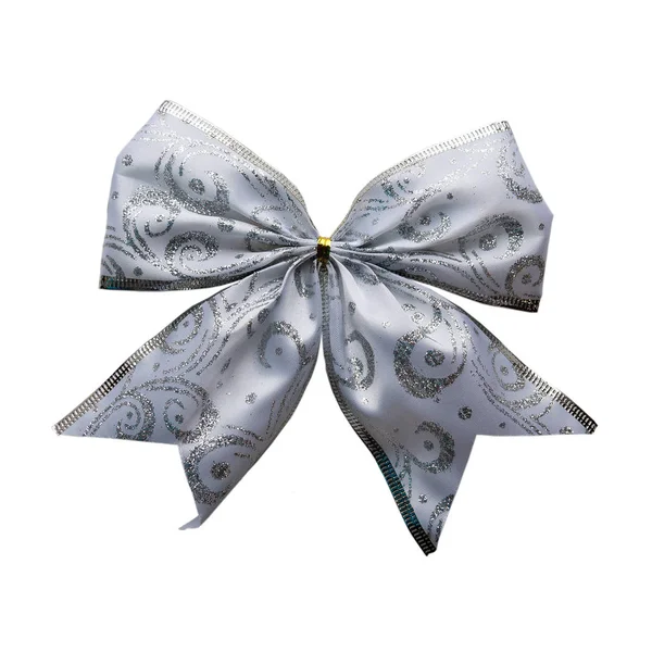 Beyaz arka plan üzerinde izole gümüş Festival yay