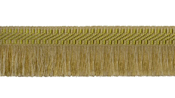 Bu püsküller bej. Beyaz bir arka planda izole edilmiş. Dekor, tasarım, dekorasyon, doku.