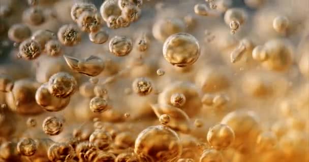 Nahaufnahme von Blasen im Wasser. — Stockvideo