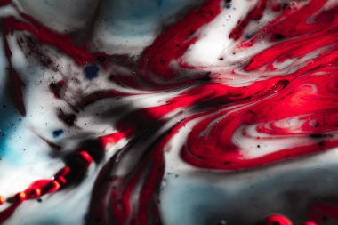 Gezegenleri, galaksileri, okyanusları ve manzaraları olan soyut bir mikro evren. Makro fotoğraf. 