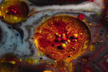 Renkli uzayın makro 'su. Güzel doku soyutlaması 