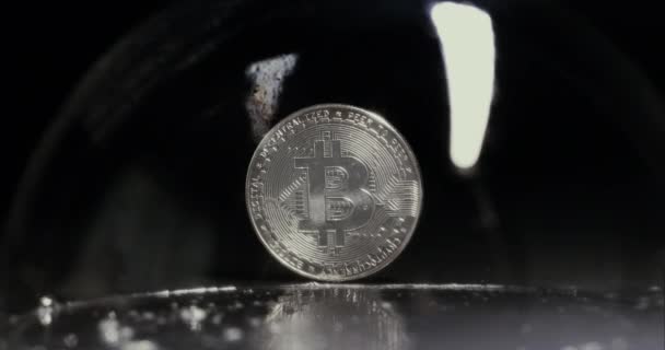 Bitcoin Curso Explosão. Armadilha para comerciantes criptomoeda . — Vídeo de Stock