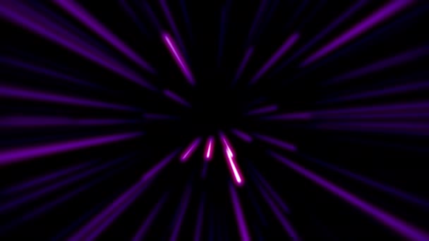 Kleurtunnel abstractie. Neon retro licht. — Stockvideo