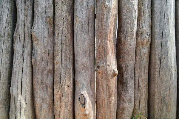 Empalizada de madera en el fondo del cielo azul —  Fotos de Stock