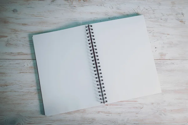 Opened notebook on the desk — Stock Photo, Image